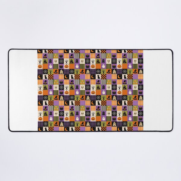 Item preview, Halloween Seamless Patchwork Pattern Ghosts Pumpkins Art designed and sold by Alaakadry800.