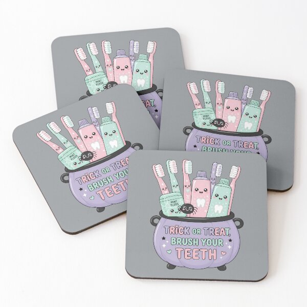 Item preview, Trick or Treat, Brush Your Teeth – Cute Dental Halloween designed and sold by Art-Arcade6.