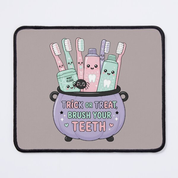 Item preview, Trick or Treat, Brush Your Teeth – Cute Dental Halloween designed and sold by Art-Arcade6.