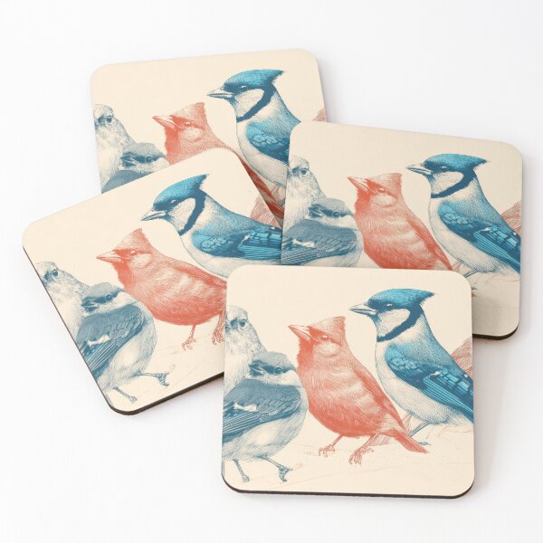 Item preview, Birds sitting on a branch together designed and sold by anytka.