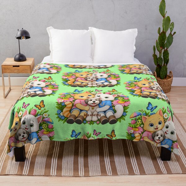 Item preview, FLOWER MEADOW WITH ROCKY - From the book series "Mia and Pia - Coloring fun meets cat knowledge - Adventures to color, learn and marvel at". designed and sold by WasserSonneWind.