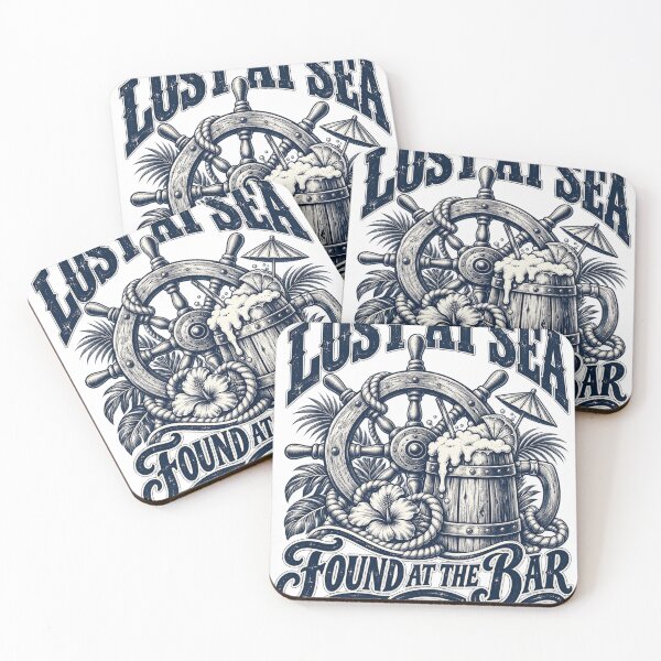 Item preview, Lost At Sea Found At The Bar Nautical Humor designed and sold by haitrieuic96.