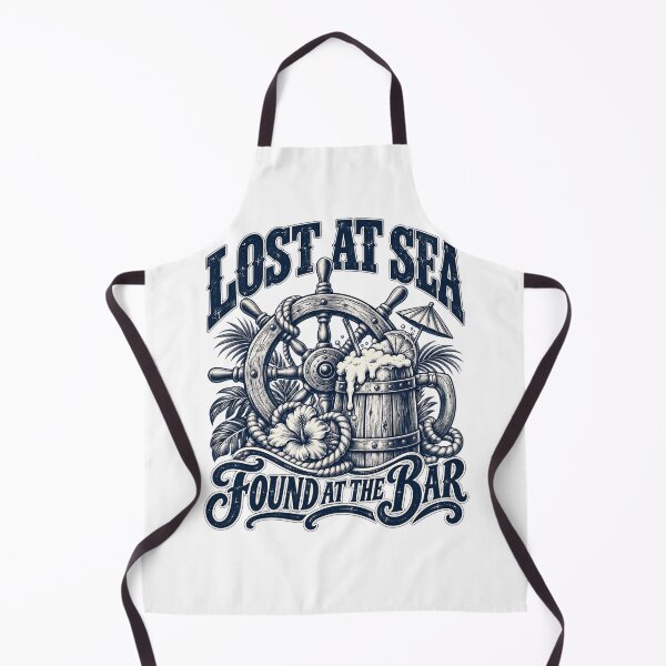 Item preview, Lost At Sea Found At The Bar Nautical Humor designed and sold by haitrieuic96.