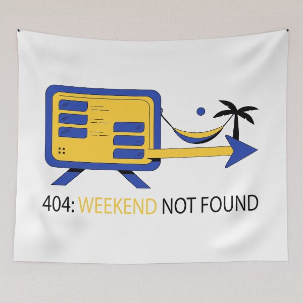 Artikelvorschau, 404 Wochenende nicht gefunden Lustiges Programmierer-Sommerferien-T-Shirt entworfen und verkauft von Design-Pro-21.