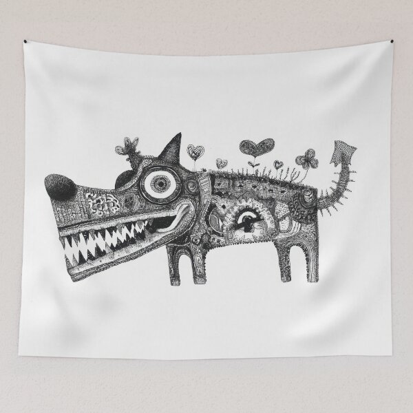 Item preview, Dog with unique patterns designed and sold by anytka.
