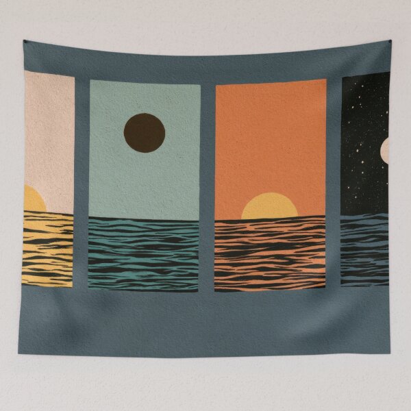 Item preview, Four seasons of sun and moon scenes designed and sold by anytka.