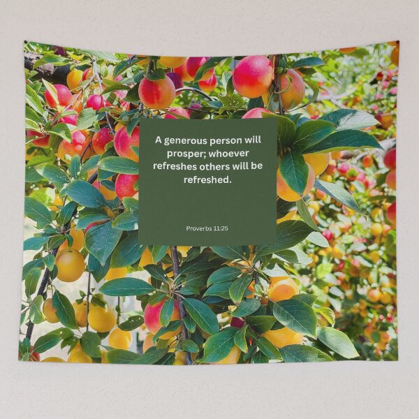 Aperçu de l'œuvre Proverbes 11:25 fond prune créée et vendue par happytraveller1.