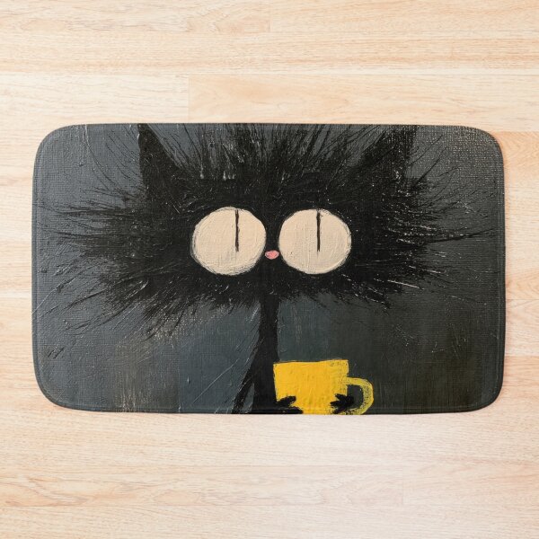 Item preview, Cute cat holds a cup in art piece designed and sold by anytka.