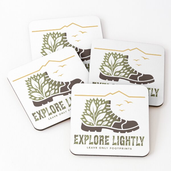 Item preview, Explore Lightly Leave Only Footprints Eco Friendly Hiking Nature T-Shirt designed and sold by Design-Pro-21.