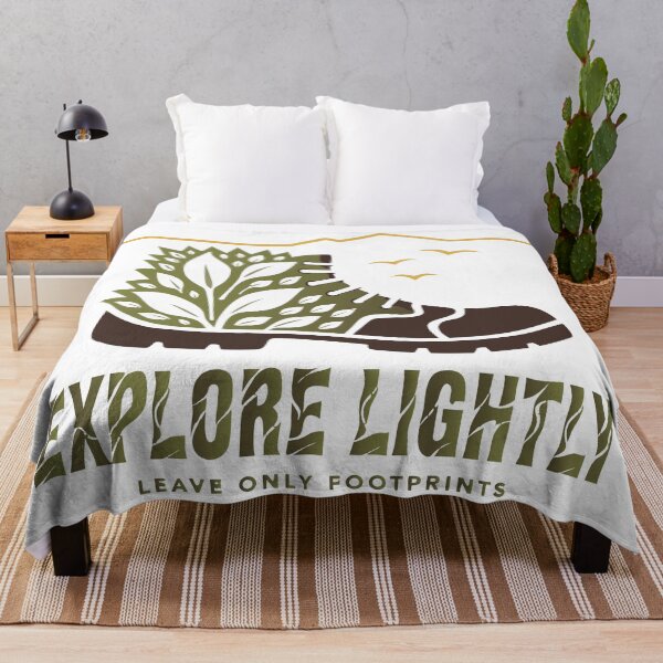 Item preview, Explore Lightly Leave Only Footprints Eco Friendly Hiking Nature T-Shirt designed and sold by Design-Pro-21.