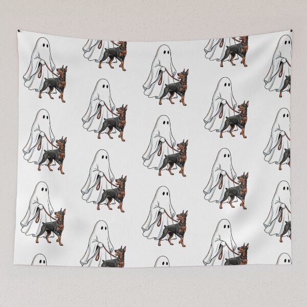 Item preview, Spooky Ghost Walking Doberman Pinscher Dog Lover Halloween Art designed and sold by raedattia.