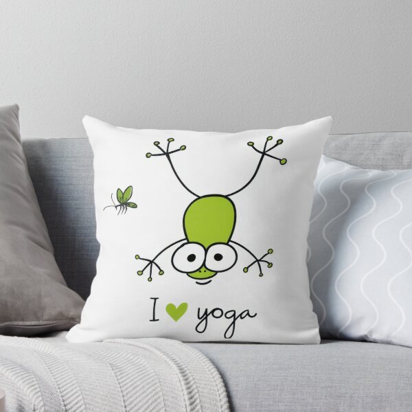 Item preview, Frog doing yoga with a fly nearby designed and sold by anytka.
