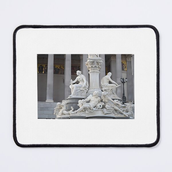 Item preview, Statues in Front of the Austrian Parliament Building in Vienna, Austria Scenic Landmark Art designed and sold by MartinsErdmanis.