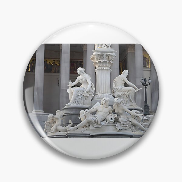 Item preview, Statues in Front of the Austrian Parliament Building in Vienna, Austria Scenic Landmark Art designed and sold by MartinsErdmanis.