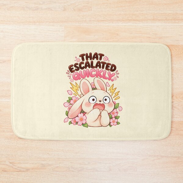 Item preview, That Escalated Quickly Bunny – Funny Kawaii Rabbit Reaction Meme designed and sold by StickyDelights.