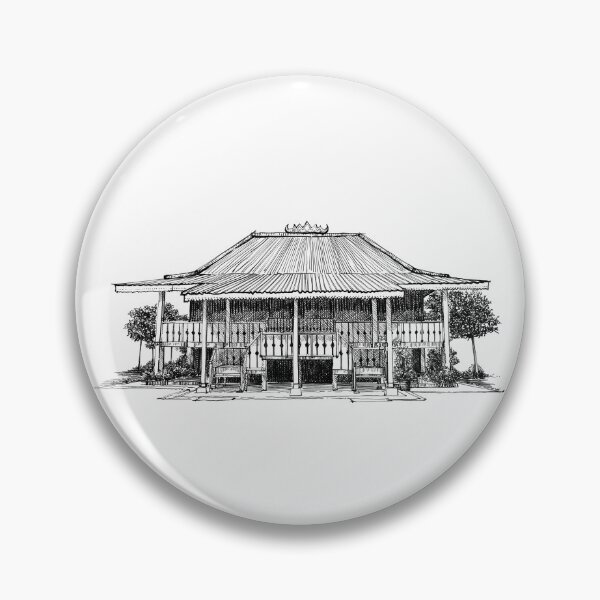 Item preview, Indonesia traditional house from Lampung province sketch designed and sold by midsketcher.