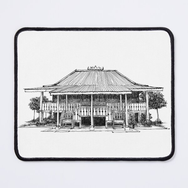 Item preview, Indonesia traditional house from Lampung province sketch designed and sold by midsketcher.