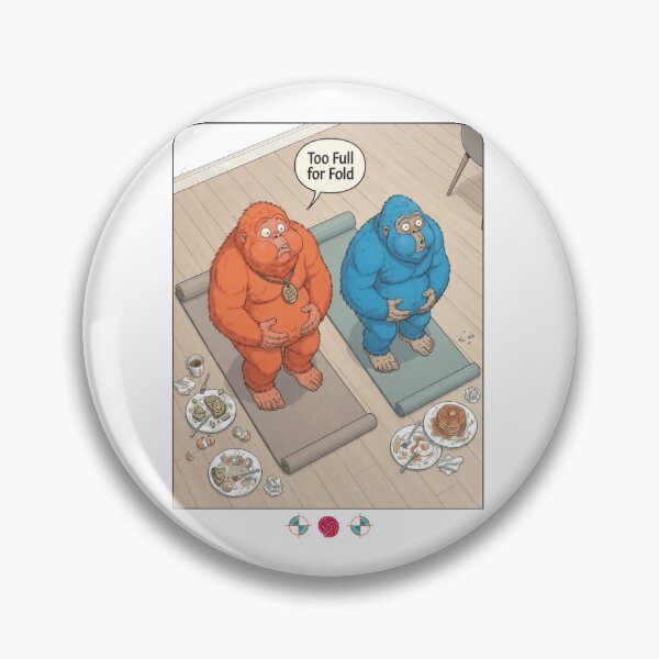 Item preview, Too Full for Yoga Funny Bigfoot Brunch Cartoon Cute Workout Humor designed and sold by Whimsy Trail Co.
