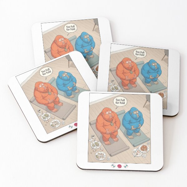 Item preview, Too Full for Yoga Funny Bigfoot Brunch Cartoon Cute Workout Humor designed and sold by Whimsy Trail Co.