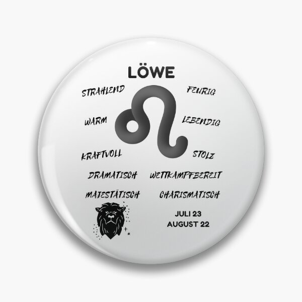 Artikelvorschau, Löwe Sternzeichen Astrologie Horoskop Symbol - Classic Black & White entworfen und verkauft von ZODIARA.