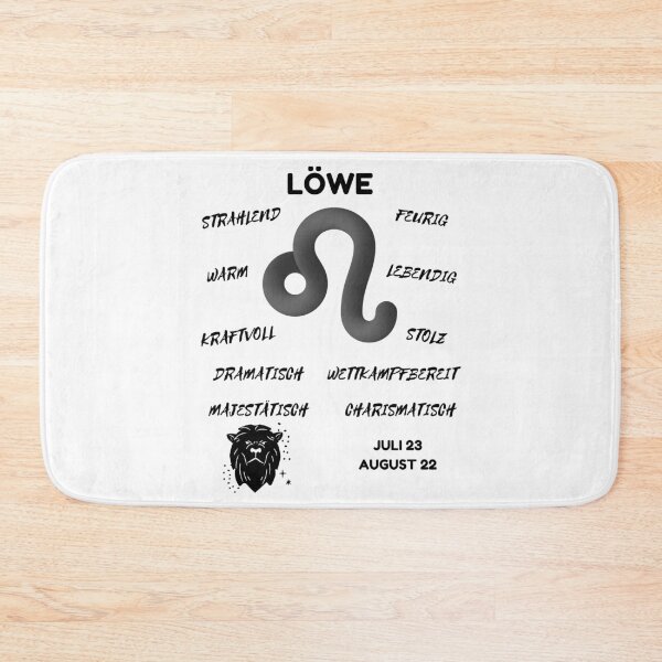 Item preview, Löwe Zodiac Sign Astrology Symbol Horoscope - Classic Black & White (German Version) designed and sold by ZODIARA.