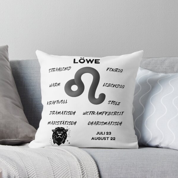Artikelvorschau, Löwe Sternzeichen Astrologie Horoskop Symbol - Classic Black & White entworfen und verkauft von ZODIARA.
