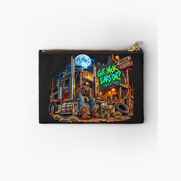Artikelvorschau, Moonlit Skeleton Trucker – Hast du die Ohren auf? entworfen und verkauft von NomadForge.