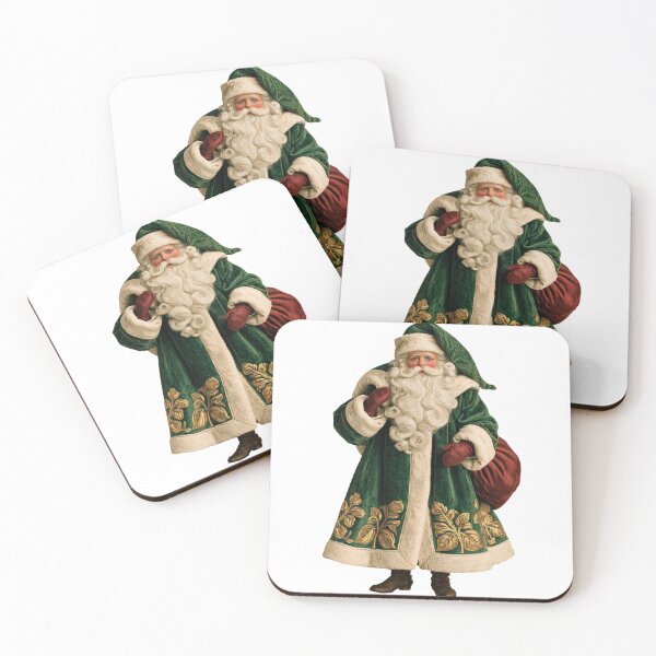Item preview, Father Christmas in an Emerald Velvet Coat designed and sold by Ink and Wink.