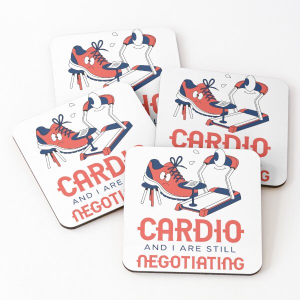 Item preview, Cardio and I Are Still Negotiating Funny Running Gym Fitness T-Shirt designed and sold by Design-Pro-21.