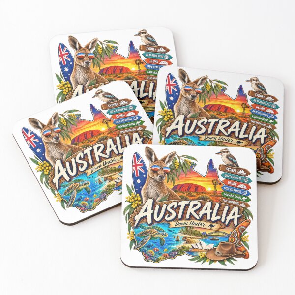 Item preview, Australia Down Under – Kangaroo Uluru Sydney Adventure designed and sold by Wandervogel123.