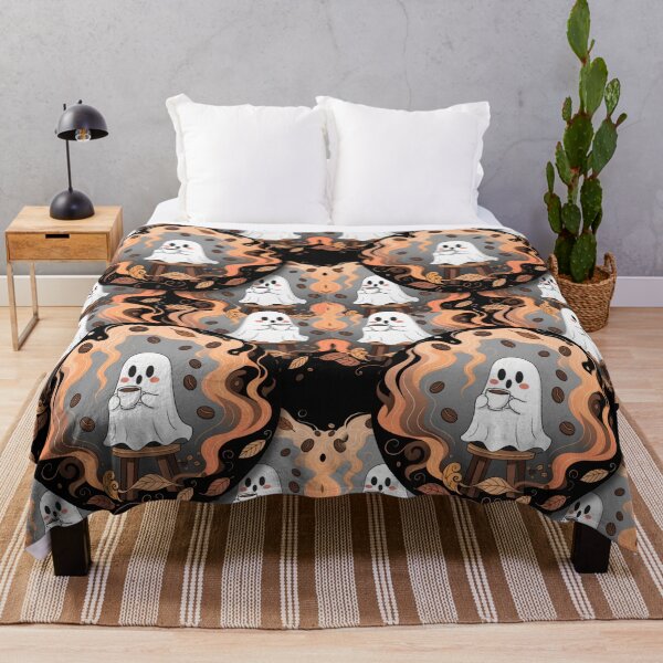 Item preview, Cute Halloween Ghost Retro Seamless Pattern designed and sold by Camel & Quirk.