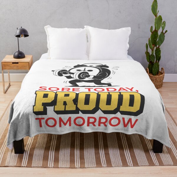 Item preview, Sore Today Proud Tomorrow Funny Gym Workout Motivation Fitness T-Shirt designed and sold by Design-Pro-21.