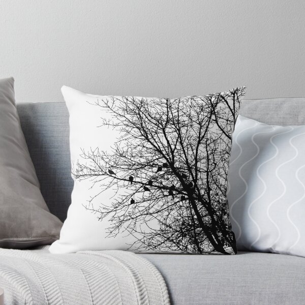 Item preview, Doves in Tree Branches Black and White Contrast designed and sold by jocelynsart.