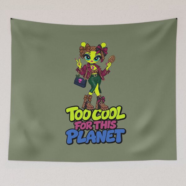 Item preview, Too Cool for This Planet – Alien Fashionista Leopard Design designed and sold by Aimetoi.