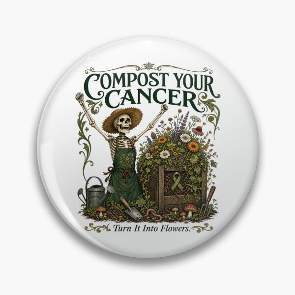 Item preview, Compost Your Cancer Turn It Into Flowers Gothic Art designed and sold by SedaMythica.
