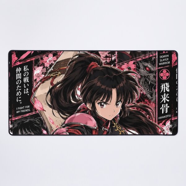 Item preview, Sango Anime Warrior – Demon Slayer Huntress with Giant Boomerang & Sakura designed and sold by Dyan4.
