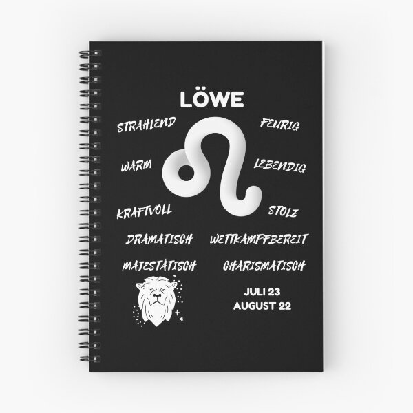Item preview, Löwe Zodiac Sign Astrology Symbol Horoscope - Classic White & Black (German Version) designed and sold by ZODIARA.