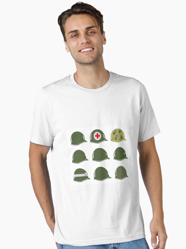 Thumbnail 1 of 7, Essential T-Shirt, US Army Helmets WW2 designed and sold by wiscan.