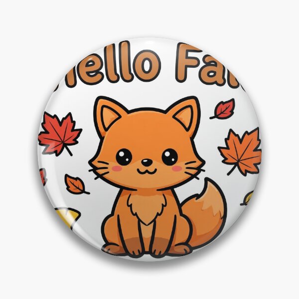 Item preview, Hello Fall Cute Fox Autumn Leaves designed and sold by BoldcreationsM.