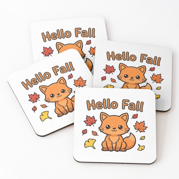 Item preview, Hello Fall Cute Fox Autumn Leaves designed and sold by BoldcreationsM.