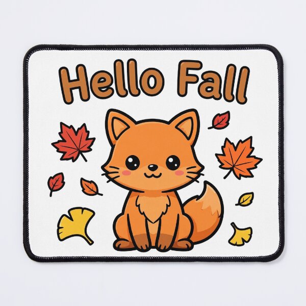 Item preview, Hello Fall Cute Fox Autumn Leaves designed and sold by BoldcreationsM.