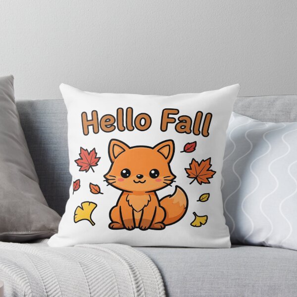Item preview, Hello Fall Cute Fox Autumn Leaves designed and sold by BoldcreationsM.