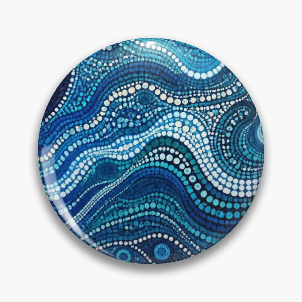 Item preview, Hot and Cold Dot Art - Abstract Sun and Ocean Waves Pattern designed and sold by GrinGalore.