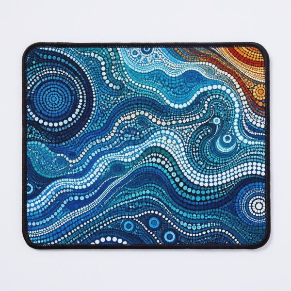 Item preview, Hot and Cold Dot Art - Abstract Sun and Ocean Waves Pattern designed and sold by GrinGalore.