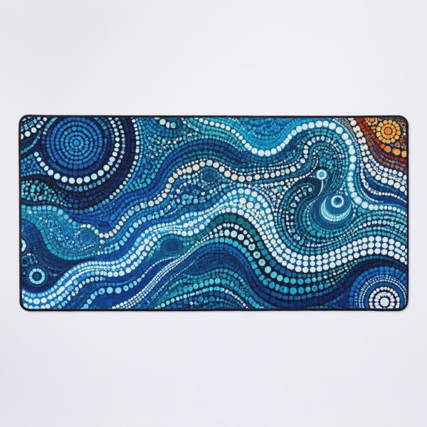Item preview, Hot and Cold Dot Art - Abstract Sun and Ocean Waves Pattern designed and sold by GrinGalore.