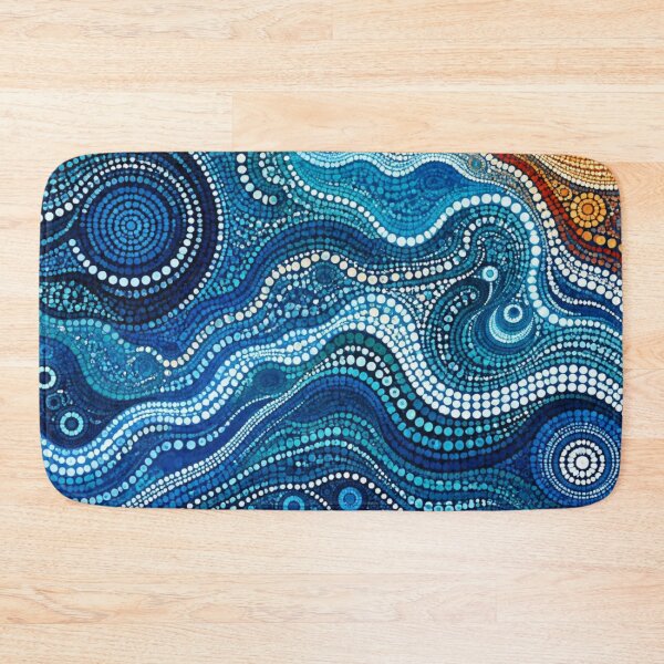 Item preview, Hot and Cold Dot Art - Abstract Sun and Ocean Waves Pattern designed and sold by GrinGalore.