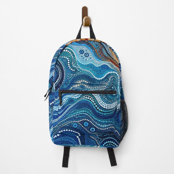 Item preview, Hot and Cold Dot Art - Abstract Sun and Ocean Waves Pattern designed and sold by GrinGalore.