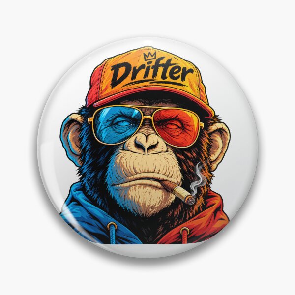 Item preview, Retro Drifter Monkey Streetwear designed and sold by thenksticker.
