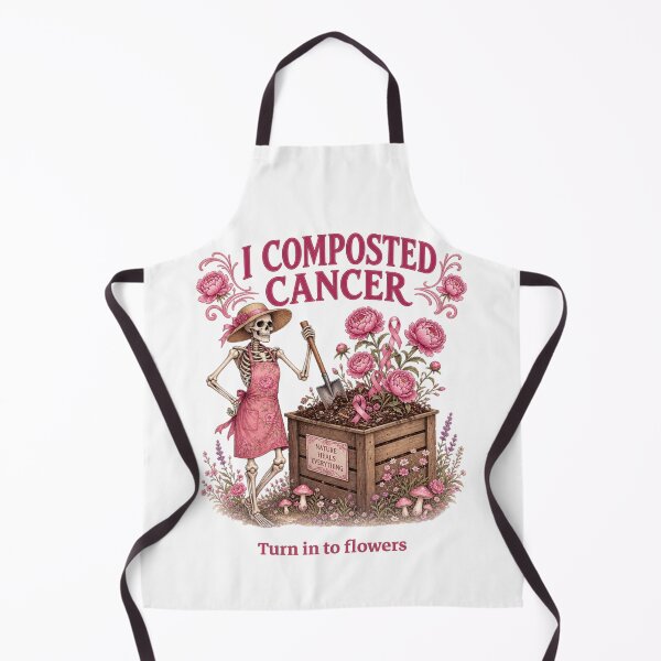Item preview, I Composted Cancer Pink Background Gardening Art designed and sold by SedaMythica.