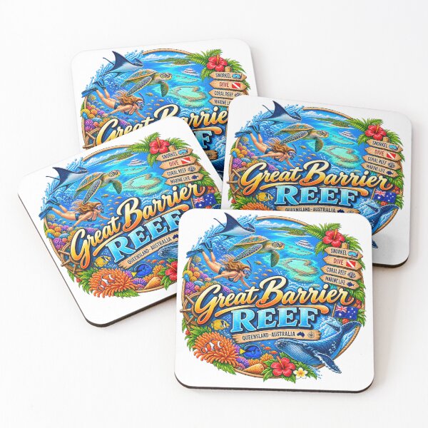 Item preview, Great Barrier Reef Australia – Diving Sea Turtle Coral Reef designed and sold by Wandervogel123.